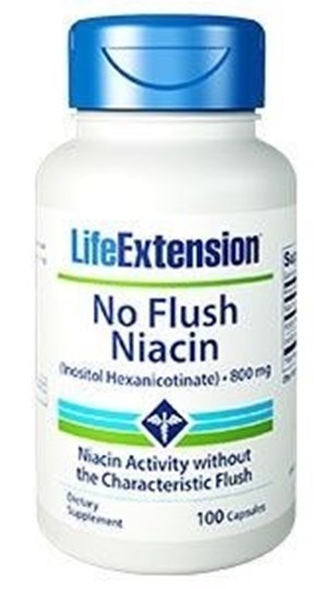 Picture of Life Extension No Flush Niacin 800mg 100caps