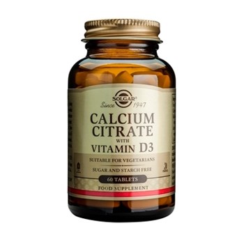 Picture of SOLGAR Calcium Citrate with Vitamin D 60 tabs