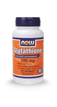 Picture of NOW GLUTATHIONE 500mg + Silymarin + Alpha Lipoic Acid 60 Vcaps