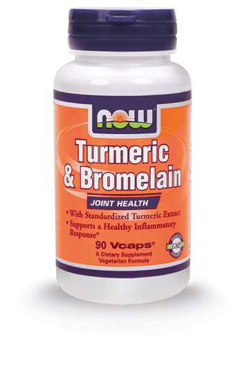 Picture of NOW TURMERIC & BROMELAIN 2400 GDU 300 mg / 150 mg - 90 Vcaps®