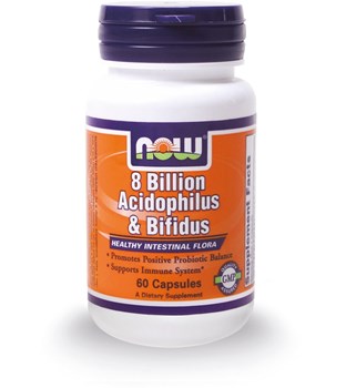 Picture of NOW 8 BILLION ACIDOFILUS & BIFIDUS 60VEGCAPS