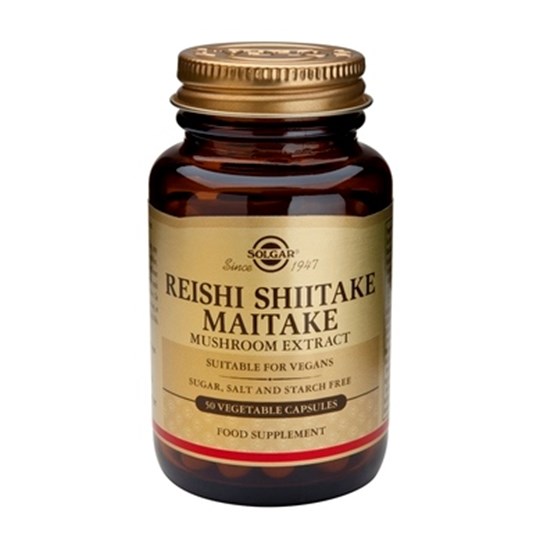 Picture of SOLGAR Reishi Shiitake Μaitake Mushroom Extract 50 veg.caps