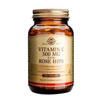 Picture of SOLGAR Vitamin C with Rose Hips 500mg 100 tabs