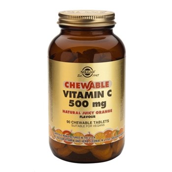 Picture of SOLGAR Vitamin C 500mg Chewable Orange Flavour 90 chew.tabs