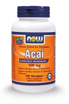 Picture of NOW ACAI EXTRACT 500mg 100Vcaps