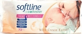 Picture of SOFTLINE WET TOWELS WITH CREAM 72TEM