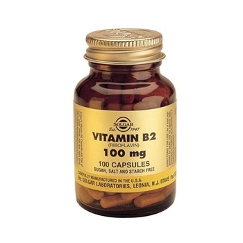 Picture of SOLGAR Vitamin Β2 100mg 100 veg.caps