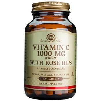 Picture of SOLGAR Vitamin C with Rose Hips 1000mg 100 tabs