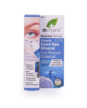 Picture of DR.ORGANIC Organic Dead Sea Mineral Eye Rescue Rollerball 15ml