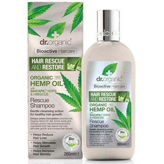 Picture of DR.ORGANIC Organic Hemp Oil Rescue Shampoo 265ml Σαμπουάν για την Τριχόπτωση με Έλαιο Κάνναβης
