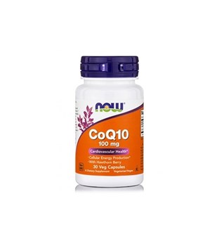 Picture of NOW CoQ10 100 mg with Hawthorn Berry Veg 30 Capsules