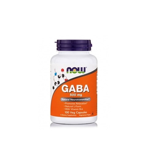 Picture of NOW GABA 500Mg + Β6-2Mg 100Caps.