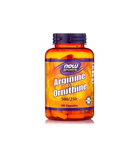 Picture of NOW L-Arginine & Ornithine 500/250 mg 100 Capsules