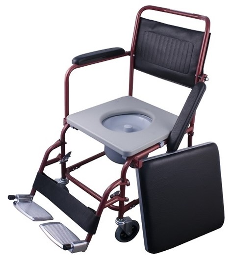Picture of MOBIAK, 0810120 Αναπηρικό Αμαξίδιο Απλού Τύπου Κόκκινο με Δοχείο