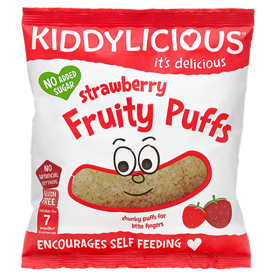 Picture of KIDDYLICIOUS Strawberry Fruity Puffs 12gr