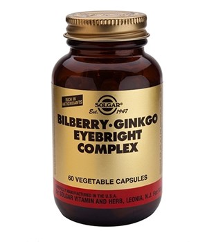 Picture of SOLGAR Bilberry Ginkgo Eyebright Complex 60 veg caps