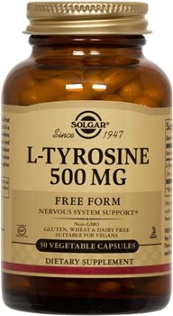 Picture of SOLGAR L-Tyrosine 500mg 50 veg caps