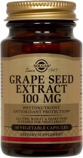 Picture of SOLGAR Grape Seed Extract 100mg 30 veg caps