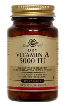 Picture of SOLGAR Vitamin A Dry 5000IU 100 tabs