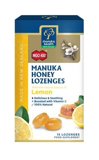 Picture of MANUKA HEALTH Φυσικές Καραμέλες με Μέλι Manuka MGO400 με φυσικό άρωμα Λεμονιού 65gr