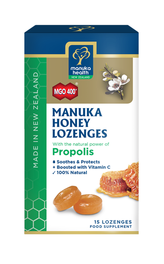 Picture of MANUKA HEALTH Φυσικές Καραμέλες με Πρόπολη & Μέλι Manuka MGO400 65gr