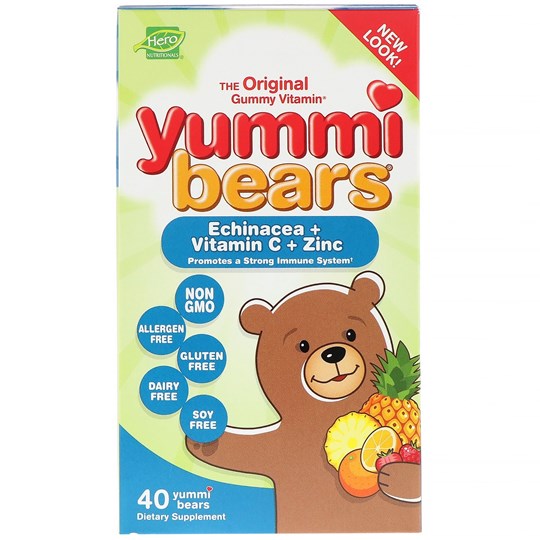 Picture of HERO Yummi Bears Echinacea + Vitamin C + Zinc