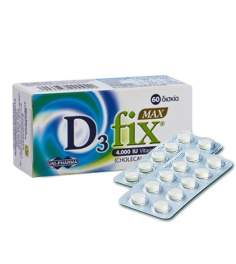 Picture of UNI-PHARMA D3 Fix Max Βιταμίνη D3 4000 iu 60tabs