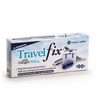 Picture of UNI-PHARMA Travel Fix with Ginger 500mg 10 δισκία