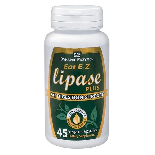 Picture of DYNAMIC ENZYMES Eat E-Z Lipase Plus 45Veg.Caps