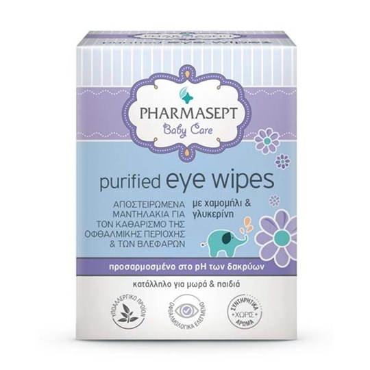 Picture of PHARMASEPT Baby Care Purified Eye Wipes 10τμχ