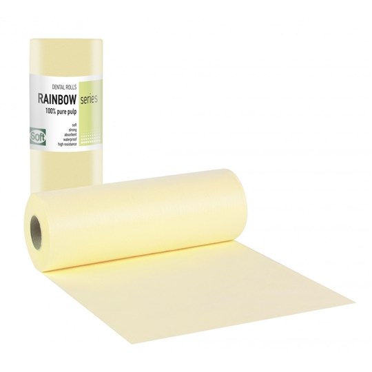 Picture of ΟΔΟΝΤΙΑΤΡΙΚΟ Ρολό 1ply χαρτί + 1ply πλαστικό 29cm x 50m Κίτρινο