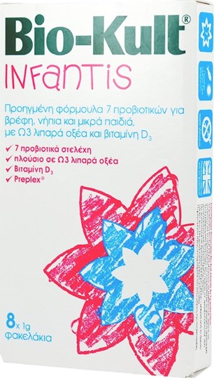 Picture of BIO-KULT Infantis Προβιοτική Πολυδύναμη Φόρμουλα Για Βρέφη & Παιδιά Με Ω3 Λιπαρά Οξέα & Βιταμίνη D3, 8 Φάκελλοι x 1gr