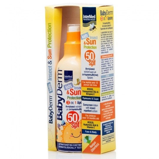 Picture of INTERMED Babyderm kids Insect & Sun Protection SPF50 200ml