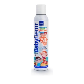 Picture of INTERMED BabyDerm Invisible Sunscreen Spray SPF50+ for Kids 200ml Διάφανο Αντηλιακό Σπρέι Πολύ Υψηλής Προστασίας για Παιδιά