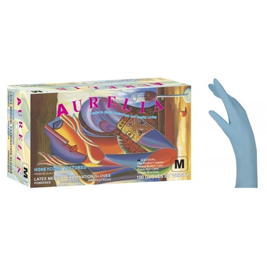 Picture of AURELIA Γάντια Μπλε με Πούδρα 100τεμ 10 κουτιά/κούτα