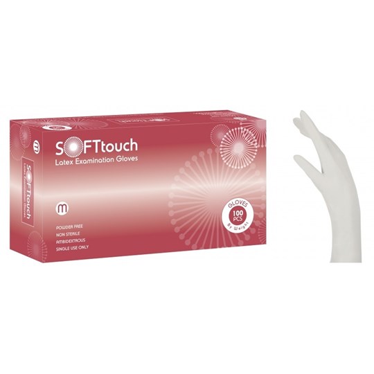 Picture of ΓΑΝΤΙΑ Soft Touch Sense λευκό χωρίς πούδρα 100 τεμάχια