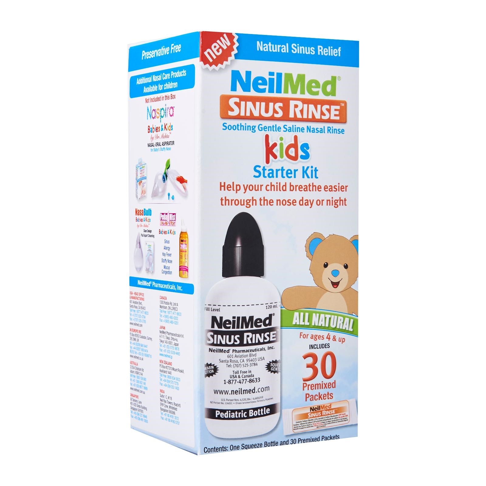 NEILMED Sinus Rinse Kids Pediatric Starter Kit (1 φιάλη & 30 φακελίσκοι