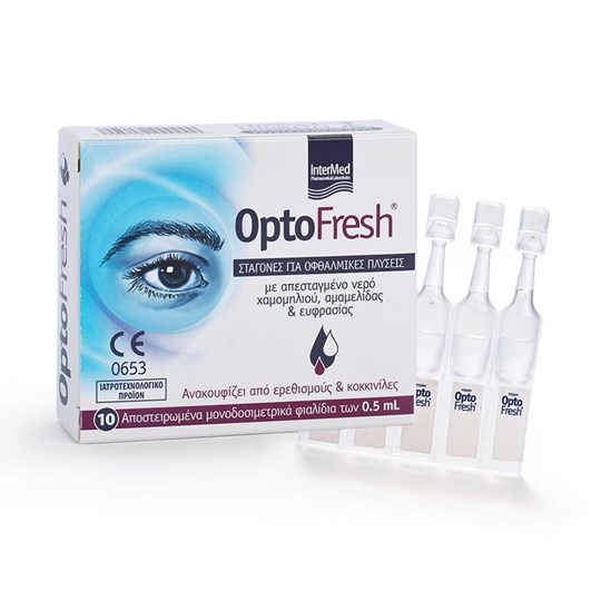 Picture of INTERMED OptoFresh Σταγόνες για Οφθαλμικές Πλύσεις 10amp x 0.5ml