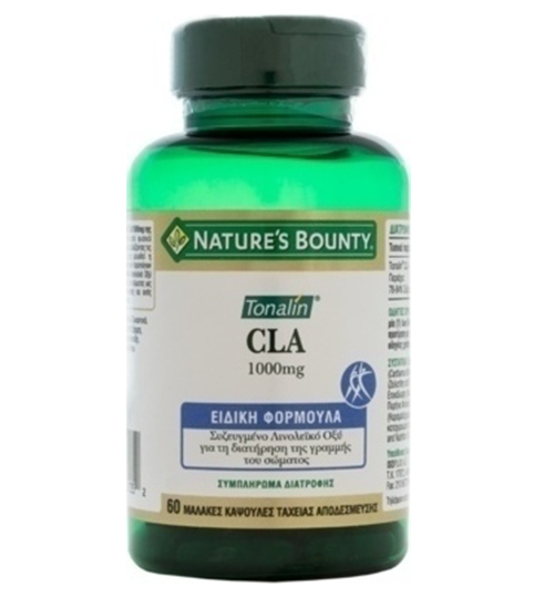 Picture of Nature's Bounty Tonalin CLA 1000 mg Συμπλήρωμα Διατροφής με Συζευγμένο Λινολεϊκό Οξύ 60 softgels