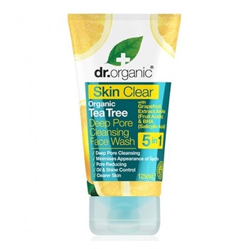 Picture of Dr. Organic Skin Clear Organic Tea Tree Deep Pore Cleansing Face Wash 125ml Καθαριστικό Προσώπου για Λιπαρές Επιδερμίδες