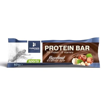 Picture of Myelements SP PROTEIN BAR HAZELNUT CHOCO 60gr Mπάρα Πρωτεΐνης εμπλουτισμένη με βιταμίνες, με γεύση Φουντούκι & Σοκολάτα