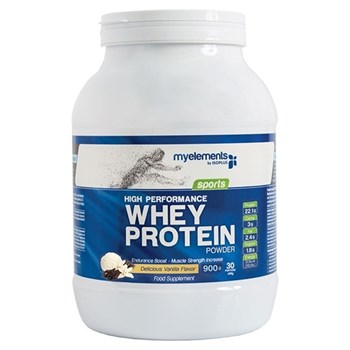Picture of MyElements Sports High Performance Whey Protein Powder 900gr Υψηλής Ισχύος Πρωτεΐνη από 100% Ορό Γάλακτος με Γεύση Βανίλια
