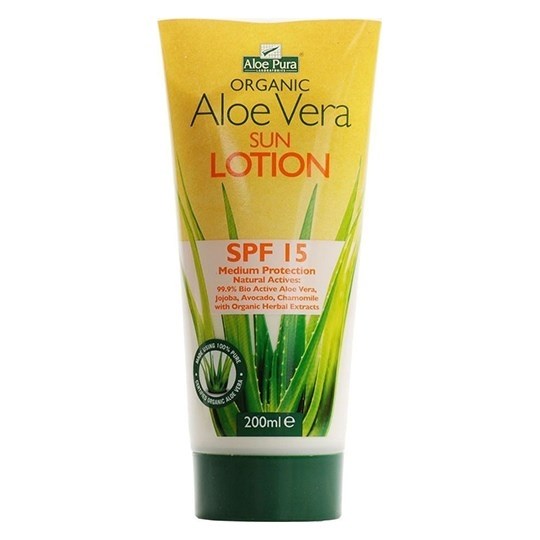 Picture of Optima Organic Aloe Vera Sun Protection SPF 15 200 ml Αντηλιακή Λοσιόν με Αλοή Βέρα