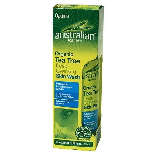 Picture of Optima Australian Organic Tea Tree Deep Cleansing Skin Wash 250ml