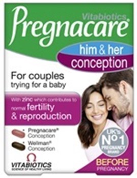 Picture of VITABIOTICS PREGNACARE HIM AND HER 30TABS + 30TABS