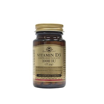 Picture of SOLGAR Vitamin D3 1000IU Μασώμενα Δισκία 100Tabs