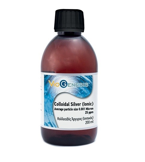 Picture of VIOGENESIS COLLOIDAL SILVER IONIC LIQUID 25ppm 200ml Συμπλήρωμα Διατροφής κολλοειδούς Άργυρου