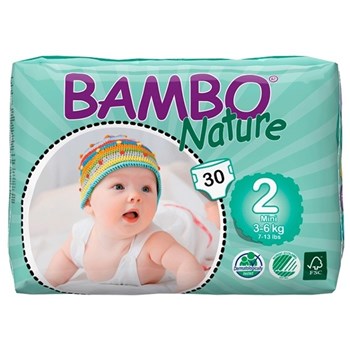 Picture of Πάνα Bambo Nature No.2 Mini (3-6kg)  Συσκευασία 30 Τεμαχίων