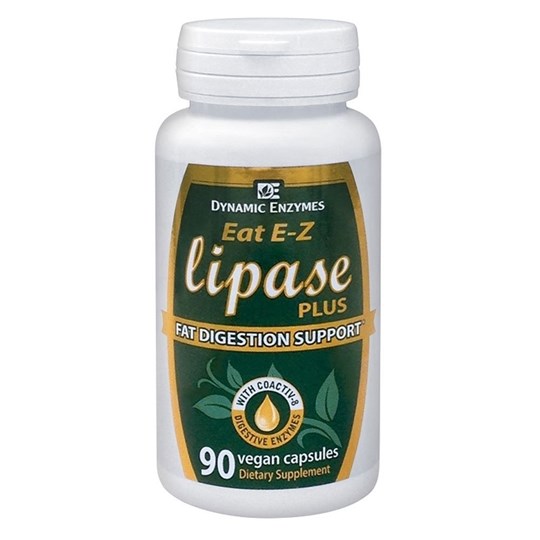 Picture of DYNAMIC ENZYMES Eat E-Z Lipase Plus 90Veg.Caps