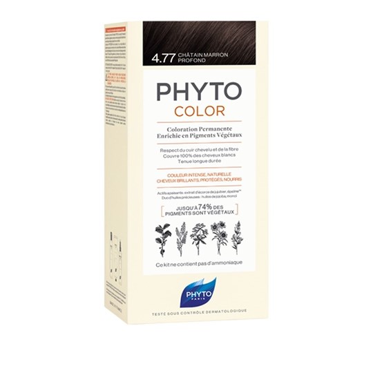 Picture of PHYTO Phytocolor Μόνιμη Βαφή Μαλλιών 4.77 Καστανό Εντονο Μαρόν